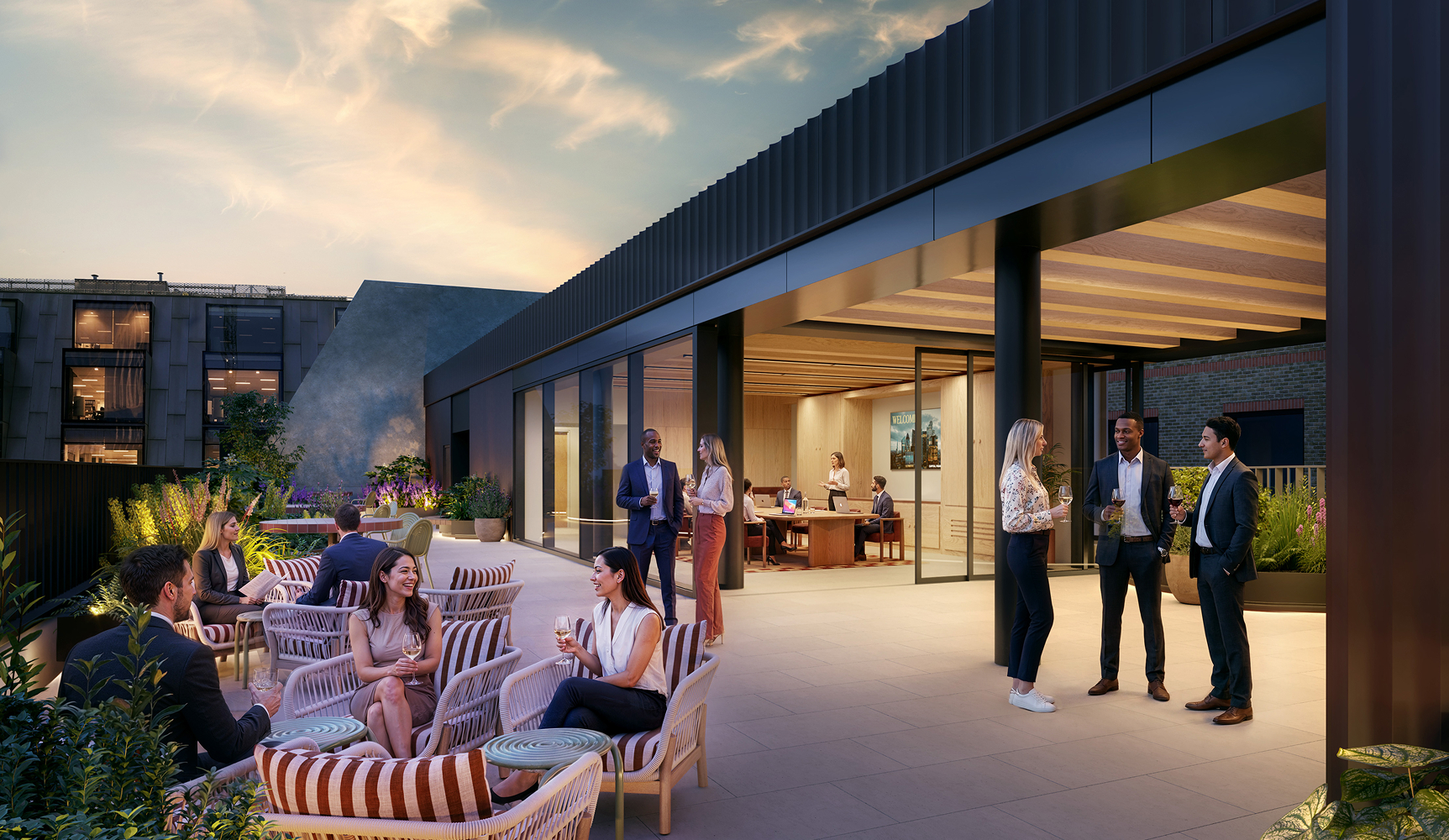 Roof Terrace with Pavilion CGI